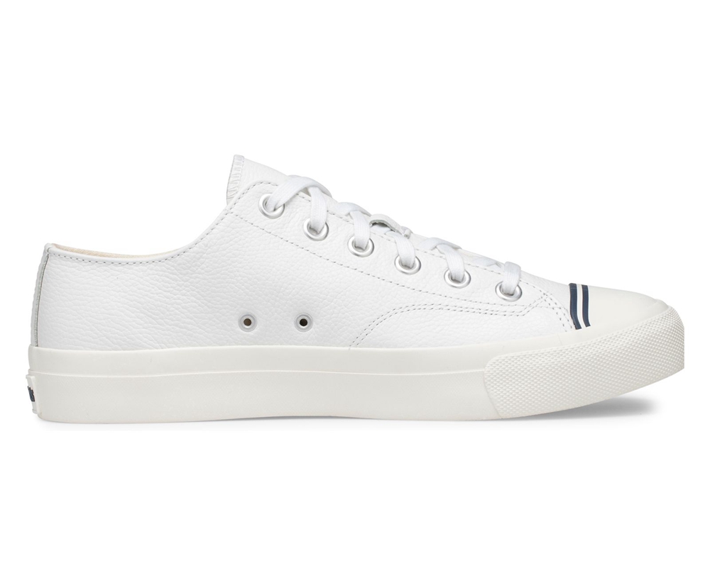 Πανινα Παπουτσια Γυναικεια - Keds Royal Lo Classic Δερματινα - Λευκα - UNVLF5627